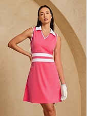 billiga Golfklänningar-Dam golfklänning Sjöblå Svart Marinblå Ärmlös Klänningar Golfkläder för damer Kläder Outfits Bär kläder