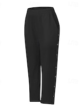 abordables Pantalon uni en coton et lin-Femmes Pantalon en coton et lin Pantacourt Mode Occasionnel Longueur cheville Taille Moyenne Uni Taille Élastique Respirant Confortable Rue Tenue quotidienne Sortir Noir Blanche bleu marine Bleu Ciel