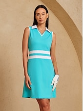 billiga Golfklänningar-Dam golfklänning Sjöblå Svart Marinblå Ärmlös Klänningar Golfkläder för damer Kläder Outfits Bär kläder