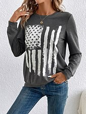 ieftine Magazin grafic Sweatshirts &amp; Hanorace-Pentru femei Hanorac pulover Grafic Dungi Casual Manșon Lung Stil Nautic Topuri obișnuite Casă Stradă Zilnice Imprimeu Alb Roz Îmbujorat Albastru piscină Maro Gri Vară Primăvară Toamnă Iarnă
