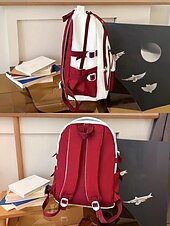 preiswerte College-Rucksäcke-Preppy-Rucksack für Damen in mehreren Farben mit SJM-Logo – leicht und robust mit verstellbaren Schultergurten, geeignet als Freizeittasche und Schultasche für den täglichen Gebrauch