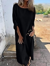 preiswerte Blusenanzüge für Damen-Damen Mode Streetwear Täglich Hosen-Sets Langarm Rundhalsausschnitt Einfarbig Patchwork Lässig Täglich Schwarz Gelb Wein Frühling Normale Passform