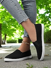 olcso Női tornacipők-női vászon bebújós tornacipők – könnyű, minimalista lapos cipők mindennapi ügyintézéshez, parkban sétáláshoz és hétvégi villásreggelihez