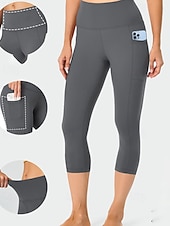 economico Leggings semplici-Per donna Pantaloni capri Pantaloni Eleganti Leggings Leggings comodi Streetwear Casual Lunghezza al polpaccio Naturale Semplice Tasca Elastico in vita Comodo All'aperto Confortevole All'aperto Sport