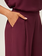 economico camicie, top e camicette-elegante completo in chiffon arricciato con collo alto