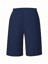 お買い得  ショーツ-女性用 チノパン バミューダショーツ 旅行度假风 ファッション ベーシック 膝丈 ハイウエスト 平織り ポケット 弾性ウエストバンド 快適 ソフト マイクロエラスティック アウトドア ストリート アーミーグリーン 海軍 ブラック ホワイト 夏 春 レギュラー