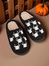 cheap Shoes For Women-Women&#039;s Halloween Pumpkin Face Slippers - Cozy Orange Plush Indoor Shoes with Jack-O&#039;-Lantern Design for Fall Nights,Costume Parties &amp; Gifts