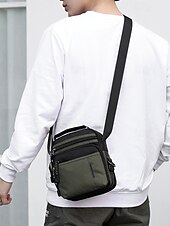 olcso Férfitáskák-férfi vízálló nejlon crossbody messenger táska – könnyű, többzsebes válltáska utazáshoz, munkába vagy hétköznapi használatra