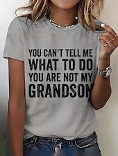 ieftine Umor &amp; Citate tricou-Pentru femei Tricou Grafic Scrisă Epocă Stilat Clasic Manșon scurt Stil Nautic Rotund Topuri obișnuite Zilnic Sfârșit de săptămână Imprimeu Negru Alb Roz Îmbujorat Albastru piscină Mov Vară Primăvară