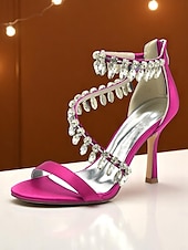 preiswerte Cocktail-Weiße Damensandalen mit Stilettoabsatz, offene Abendschuhe mit Kristallfransenriemen für formelle Anlässe und Abendpartys