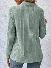 abordables Cardigans et vêtements d&#039;extérieur-Femmes Veste Décontractée Respirant Confortable Ourlet irrégulier Occasionnel Uni Vacances Rue Occasionnel Tenue quotidienne Ouvert devant Régulier Sans Col Coupe régulière manche longue Vêtements
