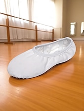 economico Scarpe da danza classica-scarpette da ballo da donna in tela rosa - scarpe da allenamento professionali con cinturini elastici per l&#039;allenamento in studio e le esibizioni