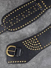abordables Ceinture pour femme-Femmes Noir Marron Faux Cuir Punk ancien Style Gothique Été Printemps Automne