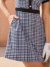 preiswerte Designer-Kollektion-Damen Golfkleid Schwarz Kurzarm Kleid Damen-Golfkleidung, Kleidung, Outfits, Kleidung