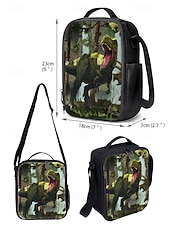 olcso Gyerekek és tinédzserek hátizsákok-3 darabos dinoszaurusz hátizsák szett gyerekeknek – t-rex mintás iskolatáska uzsonnástáskával és tolltartóval, tartós, könnyű könyvtáska fiúknak és lányoknak, ideális iskolába, utazáshoz és születésnapi ajándékokhoz (Vincent Hie)