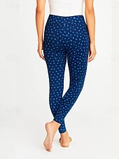 billiga Leggings-Dam Damasker Semester Vintage Etnisk Stil Ankellång Hög midja Grafisk 3D-utskrift Snabb tork Mateial som andas Mjuk Elastisk Utomhus Hem Casual Blå Grön Höst Normal