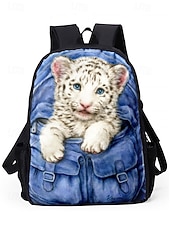 cheap Kids &amp; Teen Backpacks-Kids 3-Piece Animal Print Backpack Set, Waterproof School Bookbag with Lunch Bag and Pencil Case for Elementary Boys &amp; Girls, Back to School and Daily Use