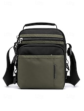 olcso Férfitáskák-férfi vízálló nejlon crossbody messenger táska – könnyű, többzsebes válltáska utazáshoz, munkába vagy hétköznapi használatra