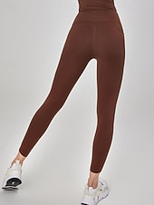 economico Leggings e collant da yoga-Per donna Pantaloni fitness Pantaloni da Pilates Pantaloni da yoga con tasche Leggero Vita Alta Palestra Pilates Zumba Pantaloni Rosa Caffè Autunno Gli sport Abbigliamento sportivo Micro-elastico