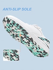abordables Zapatos de Golf para Mujeres-Zapatos de golf ligeros para mujer: zapatillas deportivas modernas con detalles en rosa para la práctica diaria del golf y actividades al aire libre en verano.