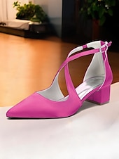 abordables cocktail-Escarpins à talons carrés et bout pointu en satin ivoire pour femmes - chaussures élégantes à brides croisées pour banquets formels et cocktails