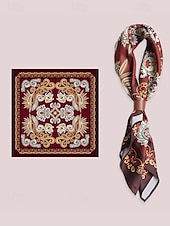 cheap Men&#039;s Ties &amp; Bow Ties-Men’s Paisley Print Square Neck Scarf with Leather Buckle, Vintage Style Polyester Bandana for Outdoor Travel, Parties and Daily Fashion
