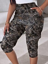 Dam Cargo-shorts Capribyxor Mode Streetwear Vadlängd Naturlig Solid färg Ficka Elastisk midja Bekväm Microelastisk Sport & Utomhus Dagliga kläder Vin Svart Rodnande Rosa Armégrön Sommar Vår Normal billiga lastbyxor för kvinnor-Dam Cargo-shorts Capribyxor Mode Streetwear Vadlängd Naturlig Solid färg Ficka Elastisk midja Bekväm Microelastisk Sport & Utomhus Dagliga kläder Vin Svart Rodnande Rosa Armégrön Sommar Vår Normal