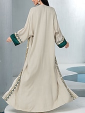 voordelige Vloerlengte-Jurksets Moeder van de Bruid Jurk Elegante V-hals Vloerlange Chiffon Lange Mouwen met Sequins Kant