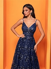 levne Polos formální / Koktejl-Šaty ve tvaru A pro Quinceanera Elegantní Šaty Formální Svatební Dlouhé bez rukávů V Výstřih Polyester Bez zad s plizé