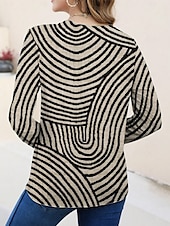 cheap Art&amp;Design tee-Women&#039;s T Shirt Graphic Geometric Elegant Vintage Stylish Long Sleeve Crew Neck Round Neck Regular Tops Daily Print Pink Blue Purple Green Khaki Summer Spring