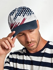levne Pánské klobouky-Pánská baseballová čepice s americkou vlajkou – vlastenecká nastavitelná čepice s potiskem USA s motivem distorted usa pro outdoorové sporty, 4. července a běžné nošení