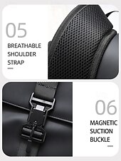 abordables Sacs à dos de Collège-Sac à dos de voyage imperméable pour homme avec compartiment à chaussures, design simple à enroulement, tissu Oxford durable, adapté à l&#039;école, à la salle de sport, aux déplacements quotidiens et aux week-ends