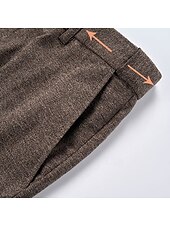 voordelige Formele pakken-heren wollen tweed pakken bruiloft zakelijk visgraat pakken bruin grijs retro formeel op maat 3-delig enkelrijs tweeknoops