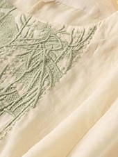 ieftine Cămăși-Pentru femei Cămăși Bumbac In Culoare solidă Elegant Stilat De Bază Manșon scurt Stil Nautic Topuri obișnuite Zilnic Brodat Roz Îmbujorat Mov Caisă Vară Primăvară