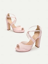 olcso 1950-es évek-női, 1950-es évekbeli vintage bordó színű, vastag sarkú szandál keresztpántokkal – elegáns, peep toe platformcipők esküvőkre, partikra és hivatalos eseményekre