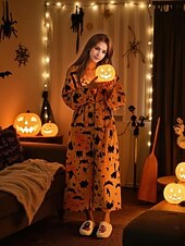 baratos Para mulheres-Pantufas femininas felpudas com estampa de fantasma de Halloween - sapatos confortáveis de casa de terror bordados com design &quot;não desligue&quot; para temporadas assustadoras, festas e roupas de lazer
