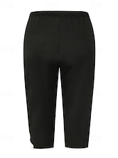 olcso Sima leggings-Női Capri nadrágok Leggingek Kényelmes leggings Alkalmi Sportruházat Borjú-hossz Magas derék Sima Rugalmas derék Lélegzési képesség Nyúlós Vakáció Utca Hétköznapi viselet Fekete Szürke Nyár Tavasz