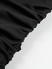 abordables Robe Simple-Femmes Robe Longue Maxi Robe Moulant Robe froncée Mode Classique Vacances Quotidien Fête Coupe régulière Uni manche longue Col roulé Noir Automne