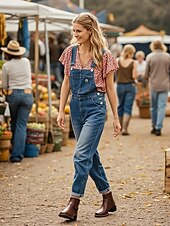 abordables Cowboy et bottes occidentales-bottines pour femmes avec fermeture éclair latérale et détail de sangle, similicuir, chaussures de travail de style occidental pour les tâches agricoles en plein air, la fête des récoltes et le port quotidien