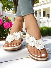 billige Kilesandaler-Damekile-flip-flops med blomstermotiv og polstret såle, sommerkomfortsandaler for hjemmet, stranden og daglige ærender