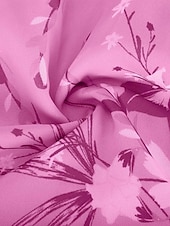 billiga Blommiga klänningar-Dam Maxiklänning A linjeklänning Semester Ledigt Boho Utomhus Utekväll Normal Blommig Kortärmad V-hals Purpur Fuchsia Orange Grå Sommar