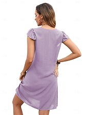 ieftine Rochii Boho-Pentru femei Rochie Mini Rochie casual Modă Modern Rochie eleganta Beretă Nuntă Zilnic Dată Fit regulat Floral Broderie Fără manșon În V Negru Roșu-aprins Mov Vară