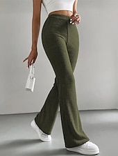 ieftine Jambiere simple-Pentru femei Pantaloni Jambiere Colanți confortabili Casual A face exerciții fizice Lungime totală Talie Înaltă Simplu Talie elastică Respirabilitate Respirabil Strech Vacanță Stradă Purtare Zilnică