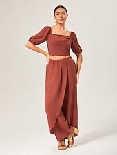 economico Set da due pezzi-elegante set in misto lyocell