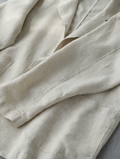 abordables Chemises-Femmes Blazer Confortable Respirant Avec Poches Boutons Occasionnel Uni Bureau Rue Occasionnel Tenue quotidienne Simple Boutonnage Régulier Col Rabattu Coupe Ample manche longue Vêtements d&#039;extérieur