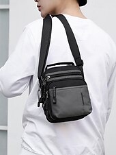 olcso Férfitáskák-férfi vízálló nejlon crossbody messenger táska – könnyű, többzsebes válltáska utazáshoz, munkába vagy hétköznapi használatra