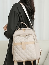 tanie Plecaki Fashion-damski wodoodporny pikowany nylonowy plecak - stylowa, lekka torba na co dzień z górnym uchwytem i wieloma kieszeniami do szkoły, pracy, podróży i codziennego użytku