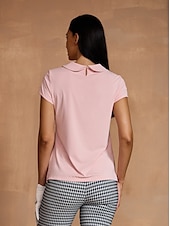 billiga Polos &amp;amp; kvartsdragkedjor-Dam Vandringspolotröja Yanrosa Svart Vit Kortärmad Skjorta Golfkläder för damer Kläder Outfits Bär kläder