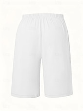 お買い得  ショーツ-女性用 チノパン バミューダショーツ 旅行度假风 ファッション ベーシック 膝丈 ハイウエスト 平織り ポケット 弾性ウエストバンド 快適 ソフト マイクロエラスティック アウトドア ストリート アーミーグリーン 海軍 ブラック ホワイト 夏 春 レギュラー