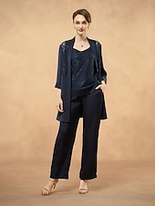 levne dámské společenské kalhoty-Dámské Oblekové Drzý Široké nohavice Elegantní Módní Formální Plná délka Středně vysoký pas Pevná barva Kapsy Elastický pas Lehce elastické Formální Svatební Obchod Námořnická modř Jaro. Podzim